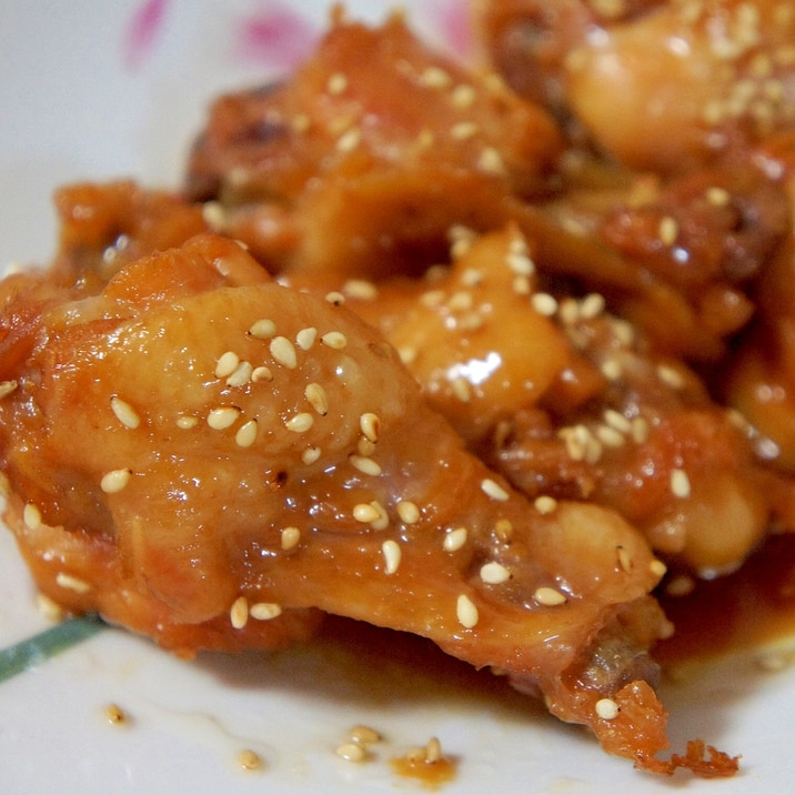 鶏手羽元の照り煮 圧力鍋で簡単に レシピ 作り方 By Rrrrringo 楽天レシピ
